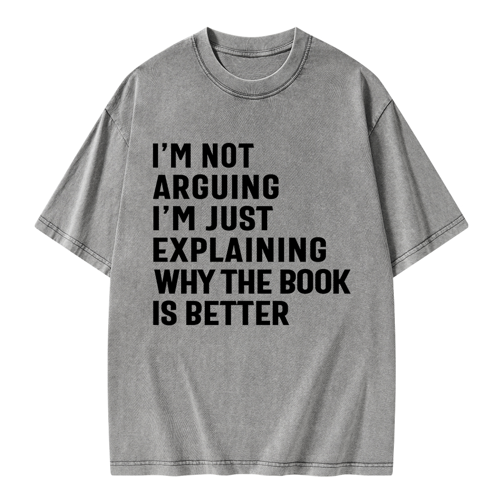 Pagewings Why The Book Is Better Unisex Washed T-shirt