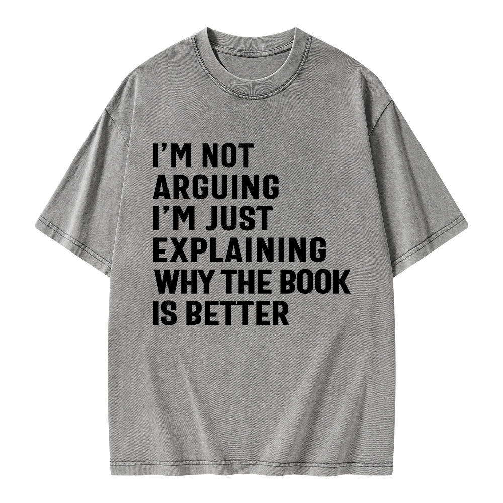 Pagewings Why The Book Is Better Unisex Washed T-shirt