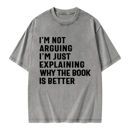Pagewings Why The Book Is Better Unisex Washed T-shirt