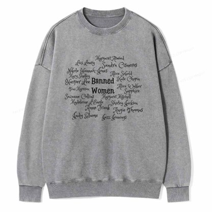 Pagewings Banned books Unisex Washed Sweatshirt