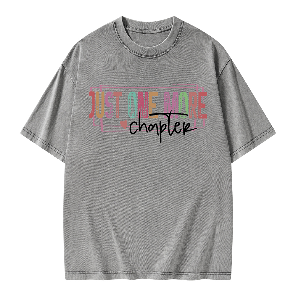 Pagewings Just One More Chapter Unisex Washed T-shirt