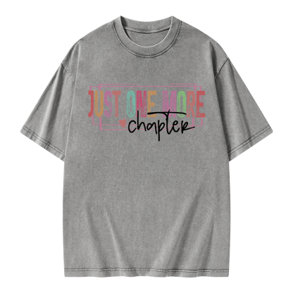 Pagewings Just One More Chapter Unisex Washed T-shirt