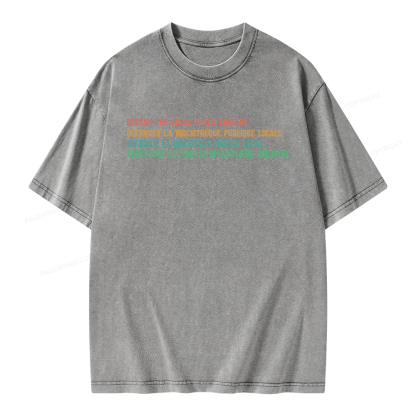 Pagewings Defend the Local Public Library Unisex Washed T-shirt