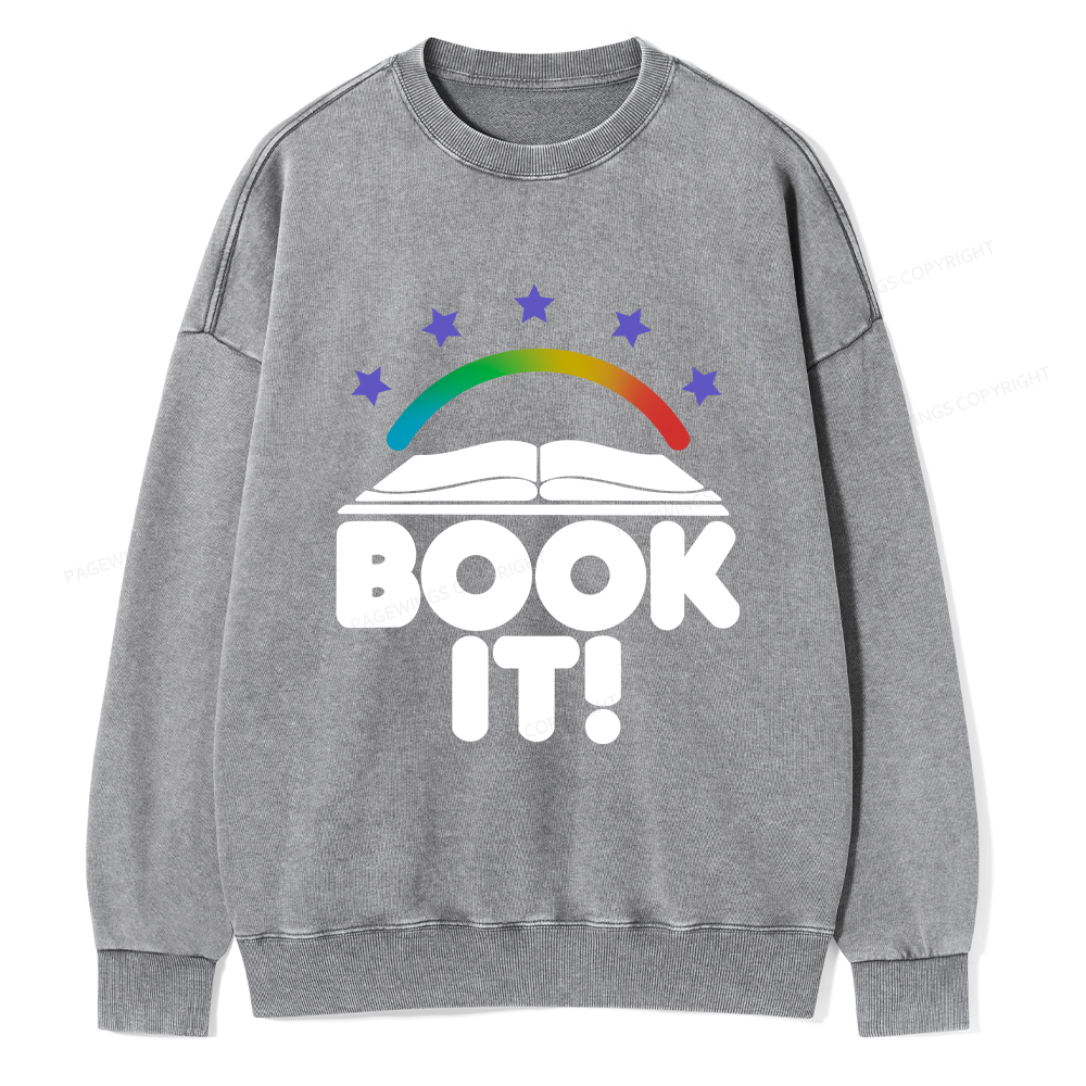 Pagewings Book It Unisex Washed Sweatshirt