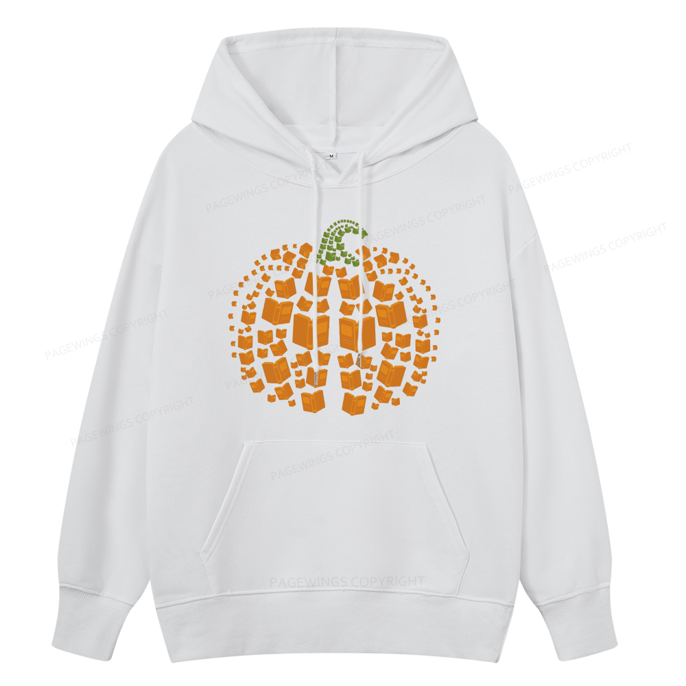 Pagewings Thanksgiving Book Pumpkin Unisex Classic Hoodie