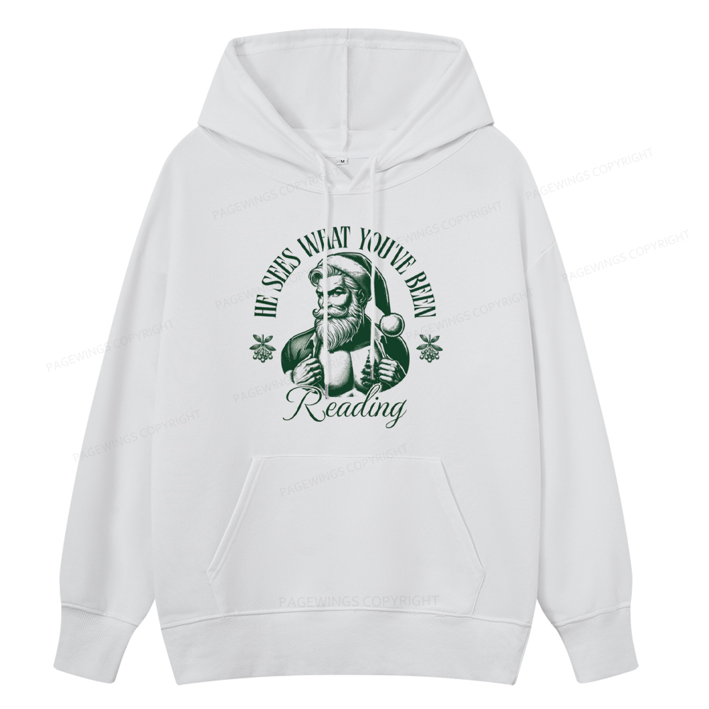 Pagewings He Sees What You've Been Reading Unisex Classic Hoodie