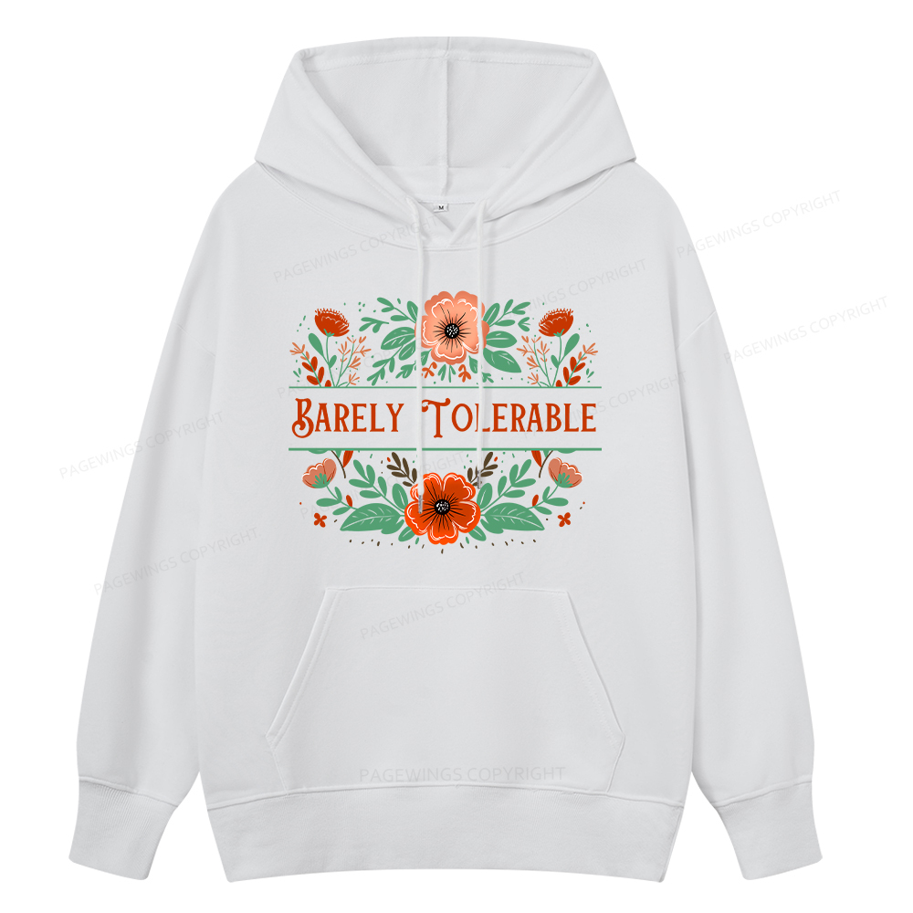 Pagewings Barely Tolerable Book Lover Bookish Unisex Classic Hoodie