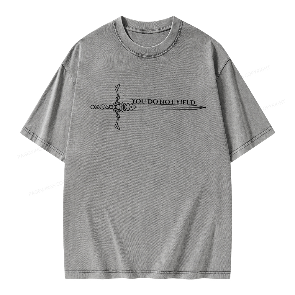 Pagewings You Do Not Yield Unisex Washed T-shirt