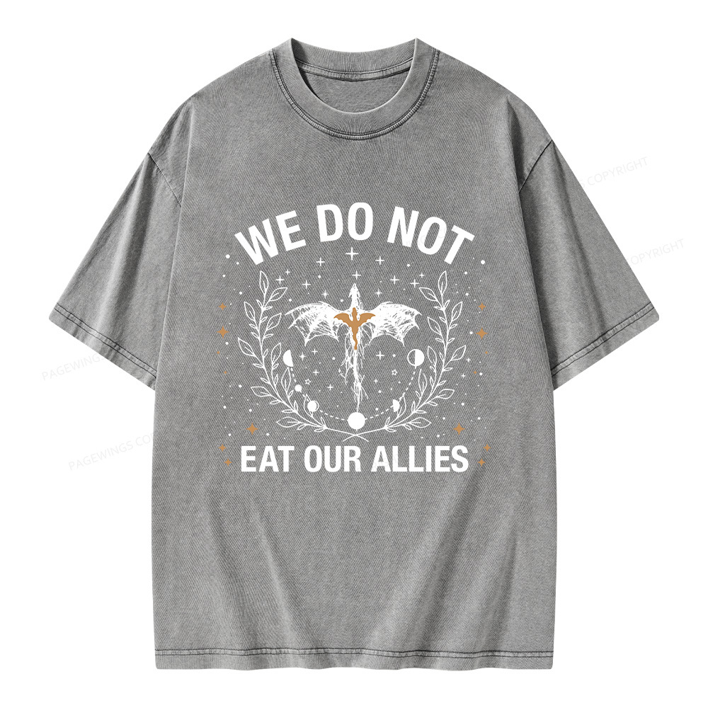 Pagewings We Do Not Eat Our Allies Unisex Washed T-shirt