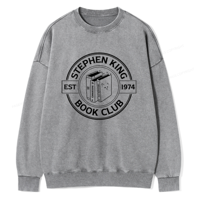 Pagewings Stephen King Book Club Unisex Washed Sweatshirt