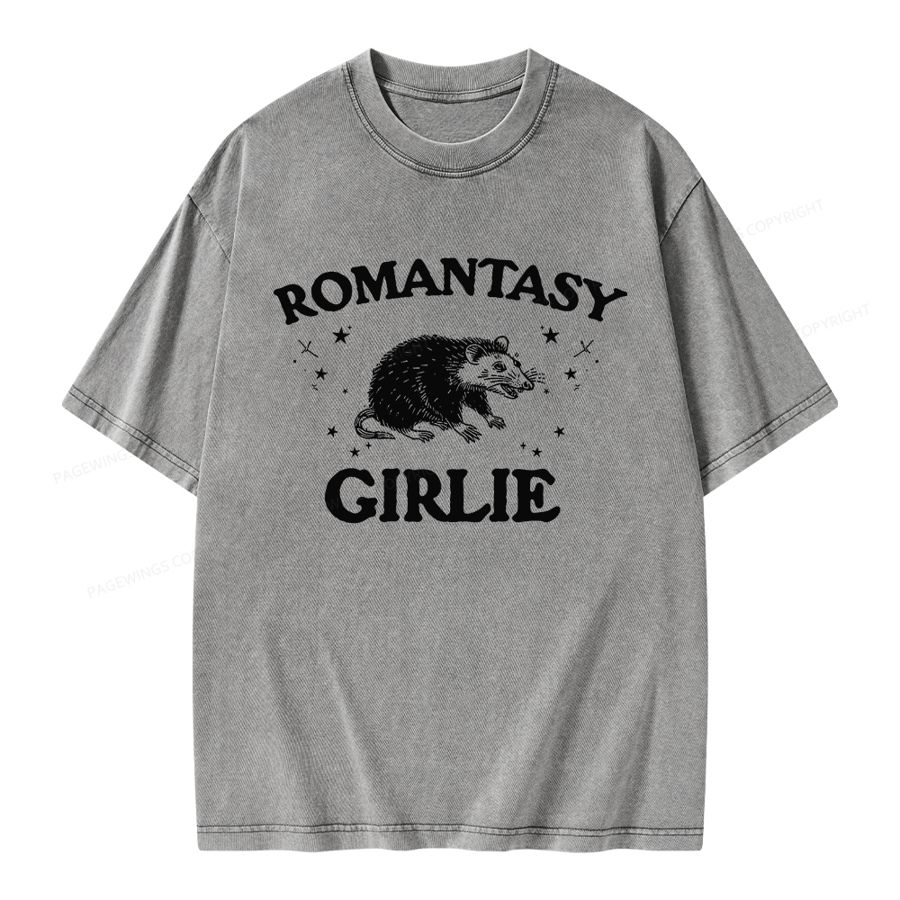 Pagewings Romantasy Girlie Unisex Washed T-shirt