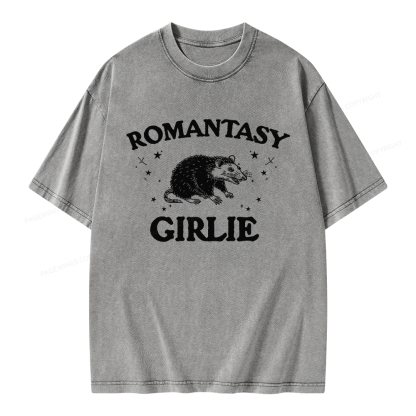 Pagewings Romantasy Girlie Unisex Washed T-shirt