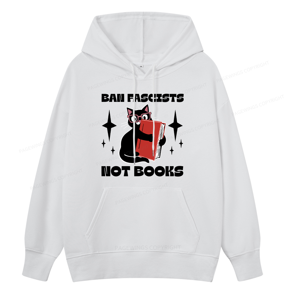 Pagewings Ban Fascists Not Books Unisex Classic Hoodie
