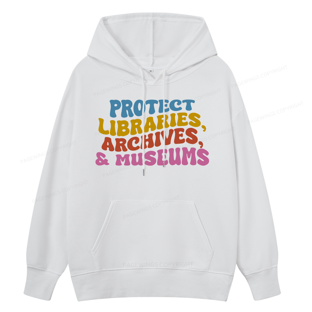 Pagewings Protect Libraries Archives And Museums Unisex Classic Hoodie