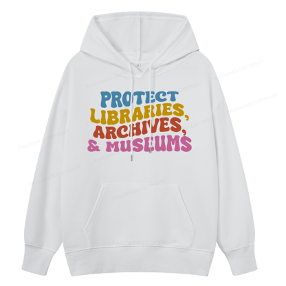 Pagewings Protect Libraries Archives And Museums Unisex Classic Hoodie