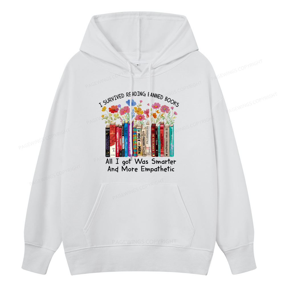 Pagewings Survived Banned Books Got Smarter Unisex Classic Hoodie