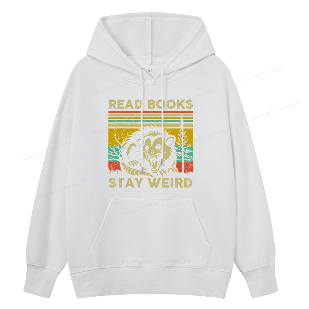 Pagewings Read Books Stay Weird Unisex Classic Hoodie