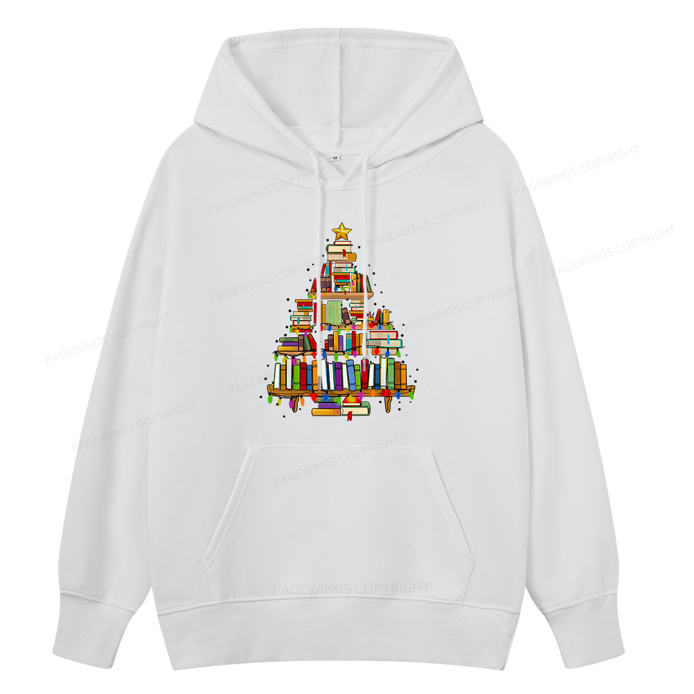Pagewings Christmas Books Tree Unisex Classic Hoodie