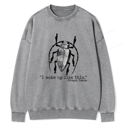 Pagewings I Woke Up Like This Unisex Washed Sweatshirt