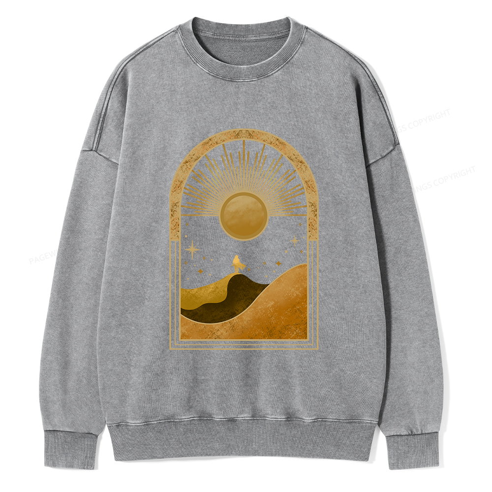 Pagewings Sci-Fi Lover Unisex Washed Sweatshirt
