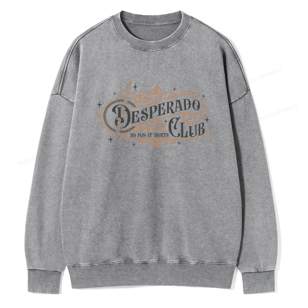 Pagewings The Desperado Club Unisex Washed Sweatshirt
