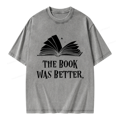 Pagewings The Book Was Better Unisex Washed T-shirt