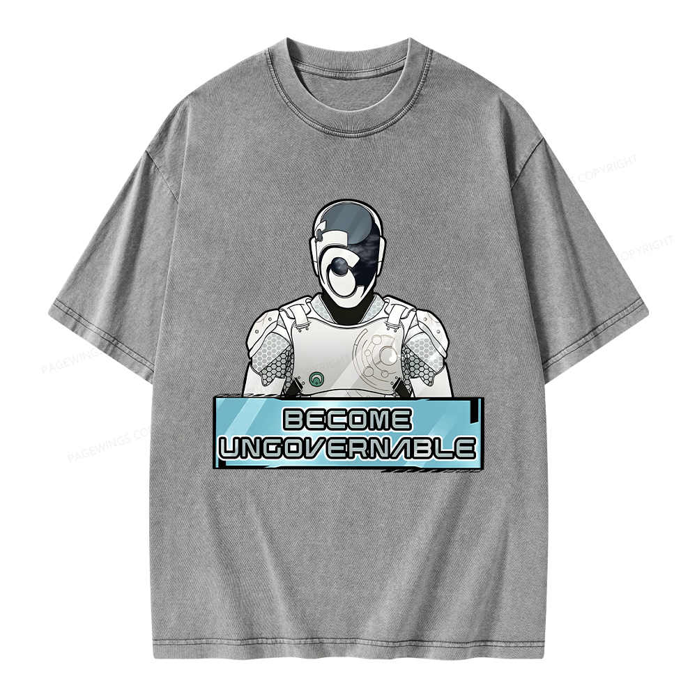 Pagewings Become Ungovernable Unisex Washed T-shirt