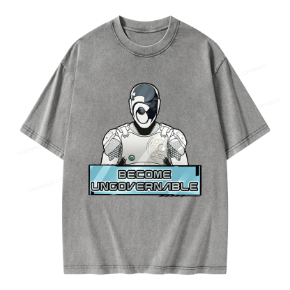 Pagewings Become Ungovernable Unisex Washed T-shirt