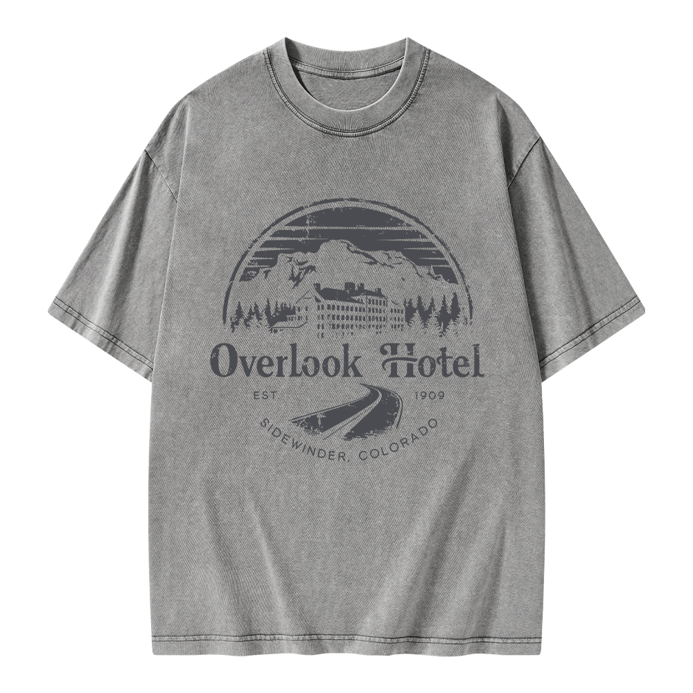 Pagewings Overlook Hotel  Unisex Washed T-shirt