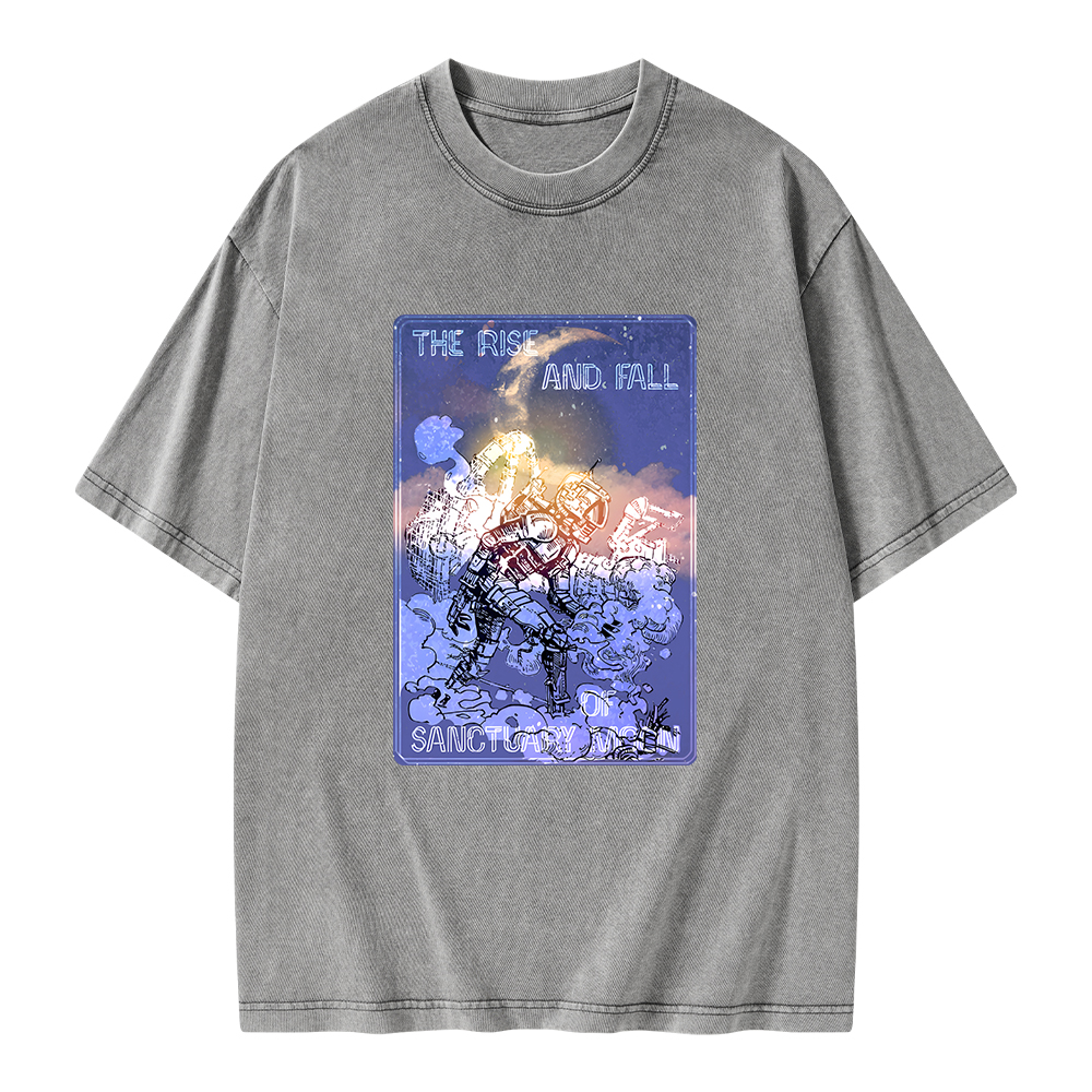 Pagewings The Rise And Fall of Sanctuary Moon Unisex Washed T-shirt