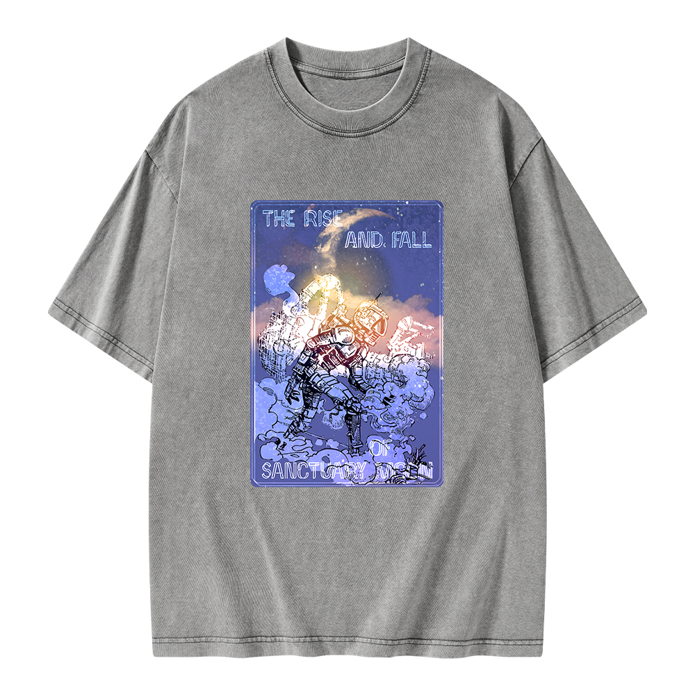 Pagewings The Rise And Fall of Sanctuary Moon Unisex Washed T-shirt