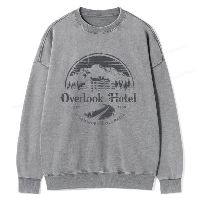 Pagewings Overlook Hotel Unisex Washed Sweatshirt