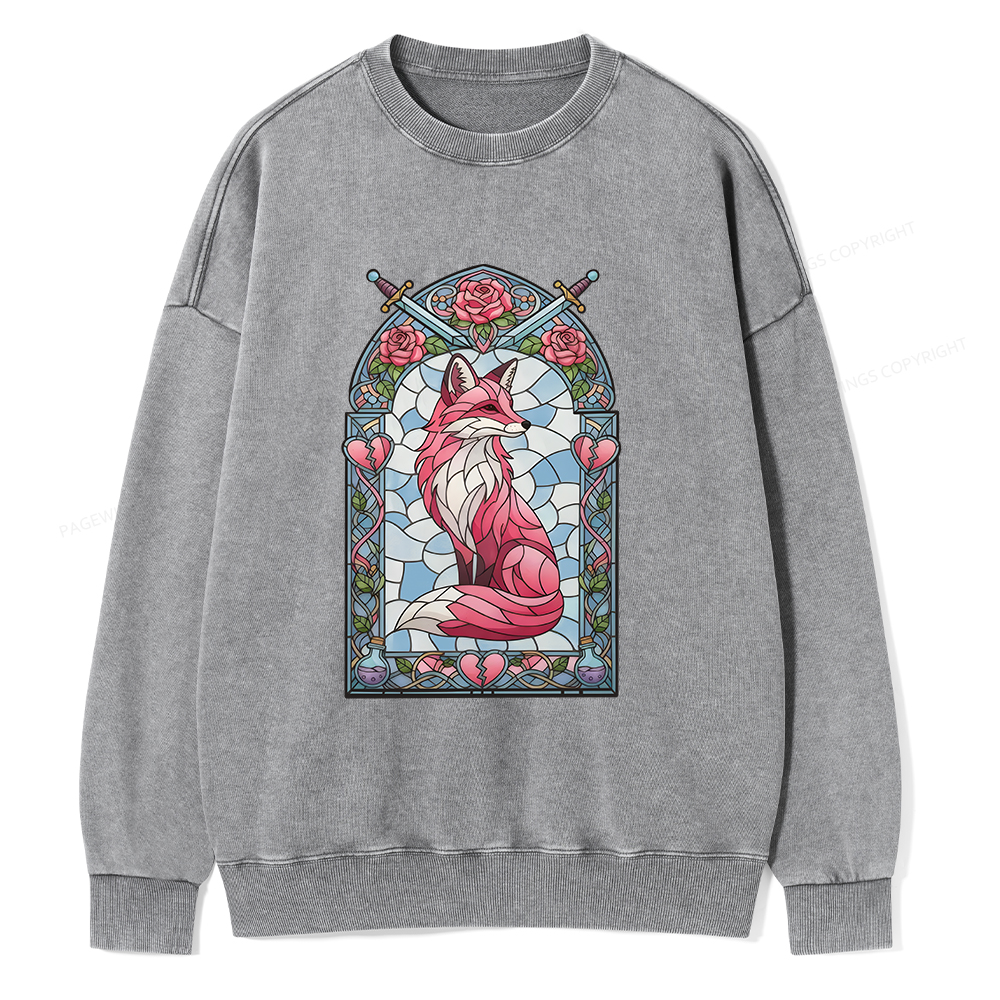 Pagewings Evangeline Fox Unisex Washed Sweatshirt