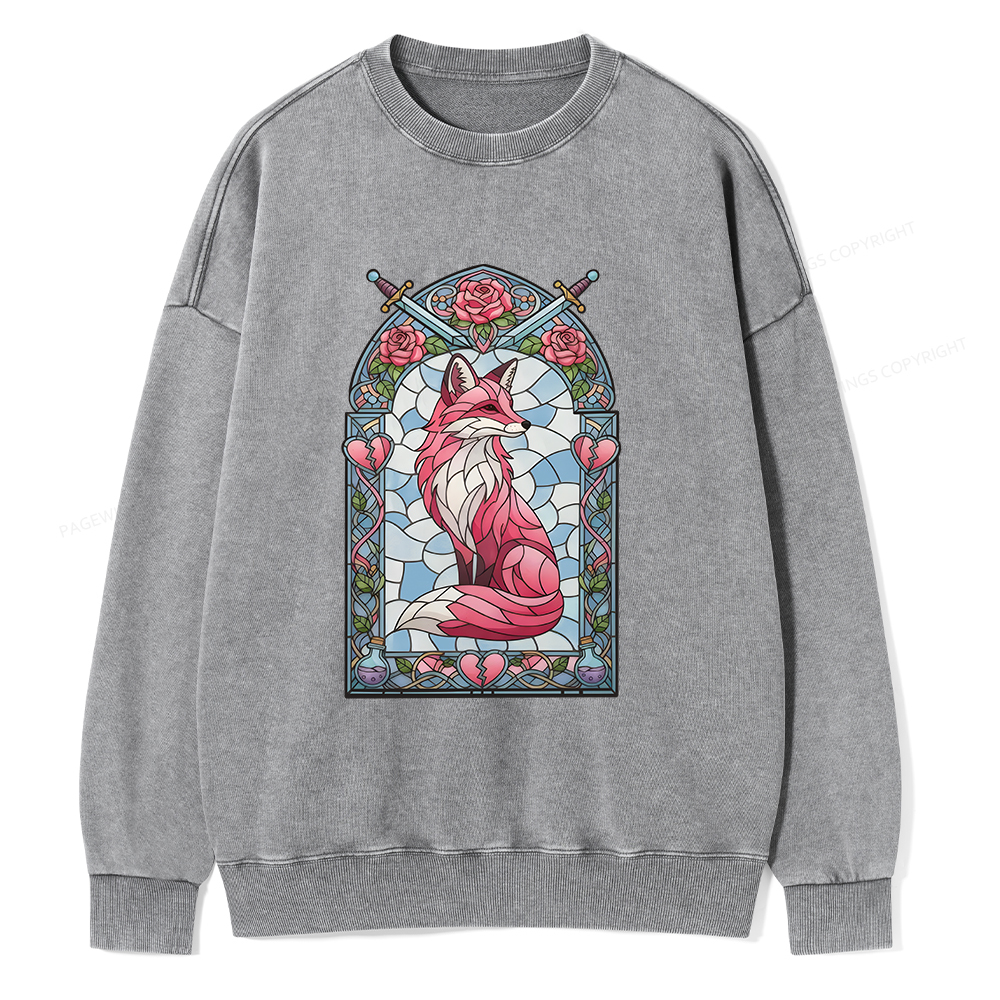 Pagewings Evangeline Fox Unisex Washed Sweatshirt