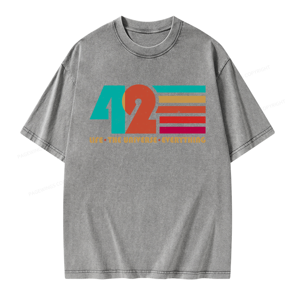 Pagewings The Life The Universe Everything Unisex Washed T-shirt