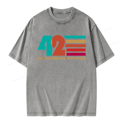 Pagewings The Life The Universe Everything Unisex Washed T-shirt