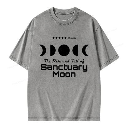 Pagewings The Rise And Fall Of Sanctuary Moon Unisex Washed T-shirt