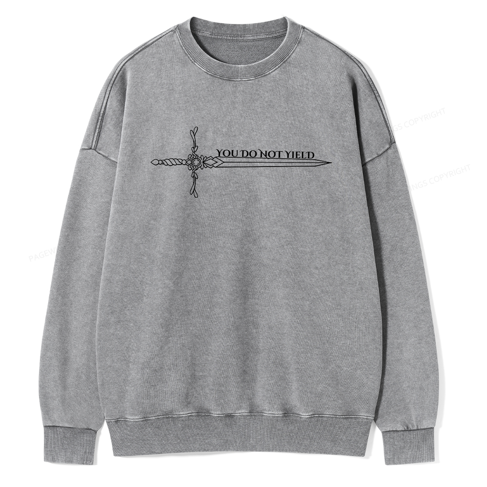 Pagewings You Do Not Yield Unisex Washed Sweatshirt