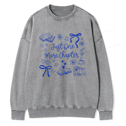 Pagewings Just one More Chapter Unisex Washed Sweatshirt