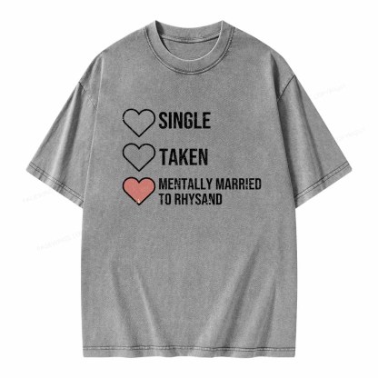 Pagewings Mentally Married To Rhysand  Unisex Washed T-shirt