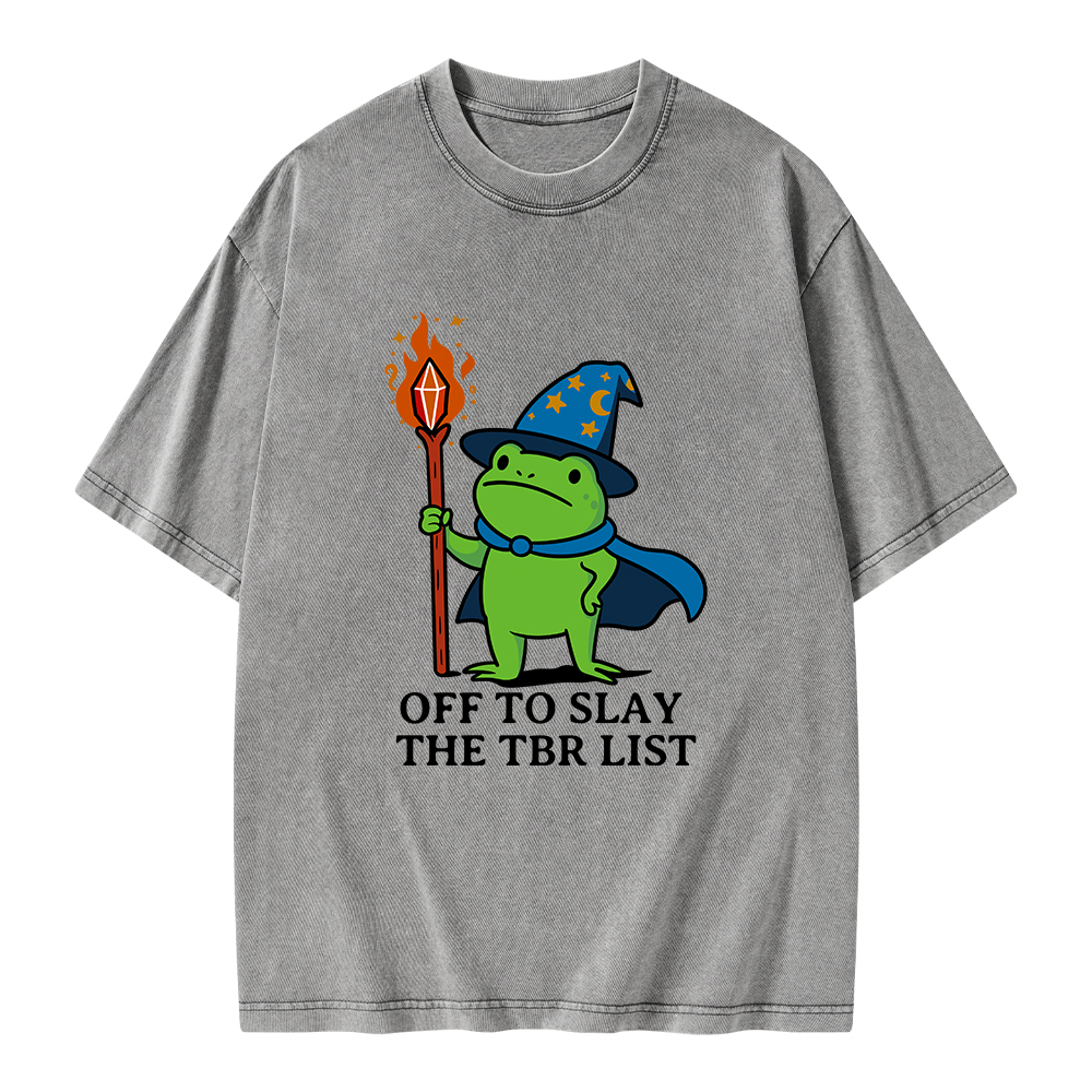 Pagewings Off to Slay The TBR List Unisex Washed T-shirt