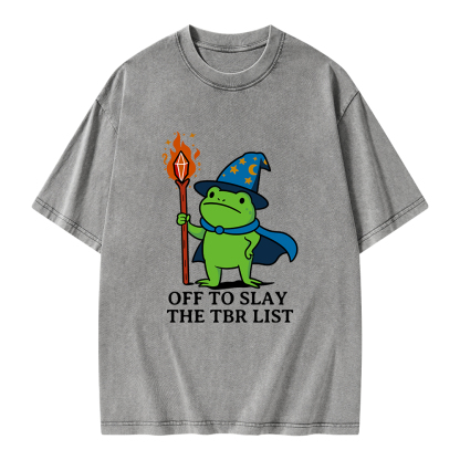 Pagewings Off to Slay The TBR List Unisex Washed T-shirt