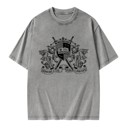 Pagewings Support The Public Library Unisex Washed T-shirt