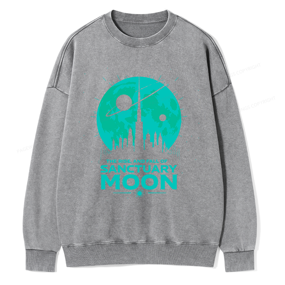 Pagewings Sanctuary Moon Unisex Washed Sweatshirt