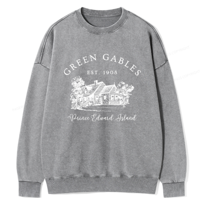Pagewings Green Gables EST 1908 Unisex Washed Sweatshirt