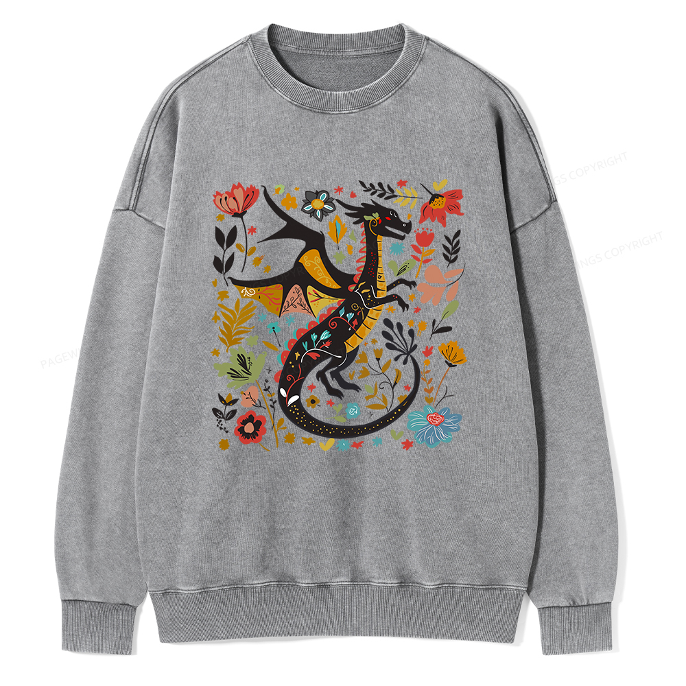 Pagewings Fantasy Reader Unisex Washed Sweatshirt