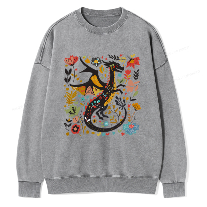 Pagewings Fantasy Reader Unisex Washed Sweatshirt