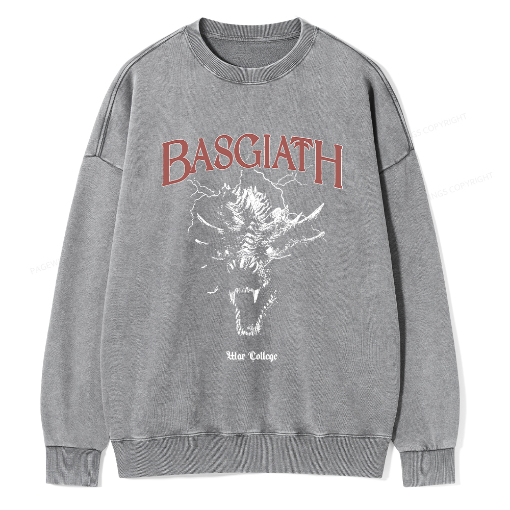 Pagewings Basgiath war college Unisex Washed Sweatshirt