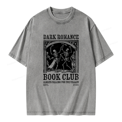 Pagewings Dark Romance Book Club Unisex Washed T-shirt