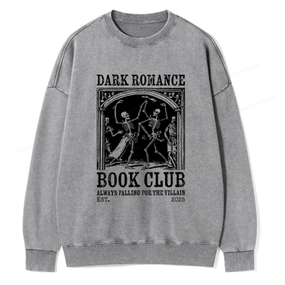 Pagewings Dark Romance Book Club Unisex Washed Sweatshirt
